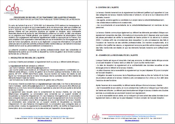 Capture procedure alerte ethique